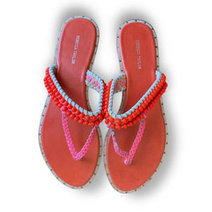 Rebecca Taylor Elina Thong Beaded Sandals